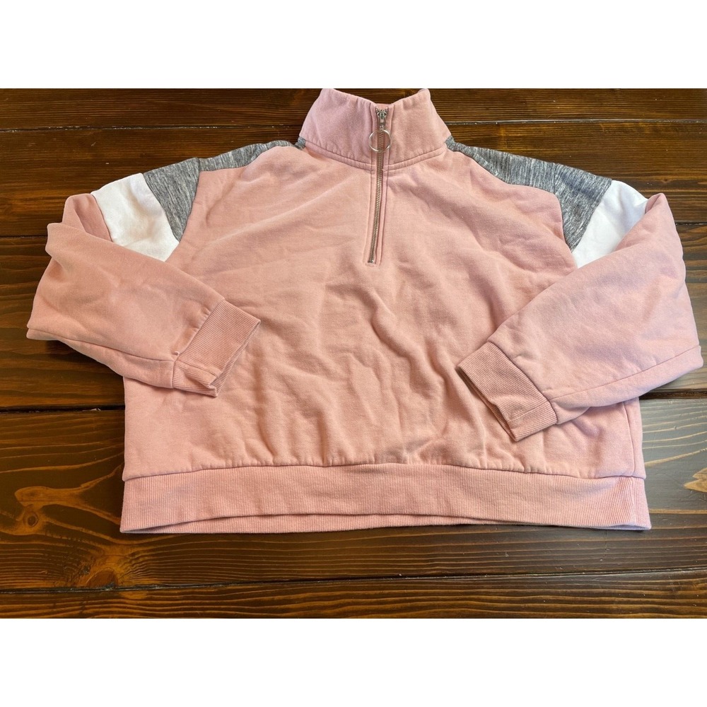 Reflex Sweater Women's, Size Extra Large, Pink, Cardigan Cropped Button, ¼ Zip